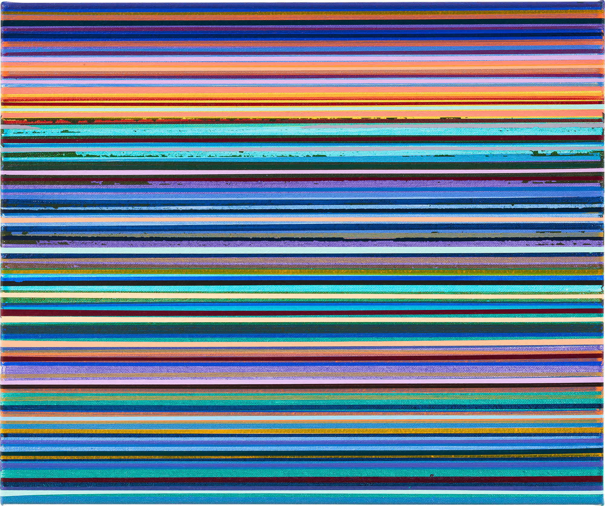 Bild "Broken Line Thin blue orange horizon" (2022) (Unikat) von Ruri Matsumoto