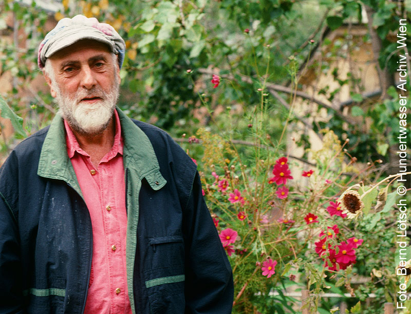 Porträt des Künstlers Friedensreich Hundertwasser Porträt des Künstlers Friedensreich Hundertwasser