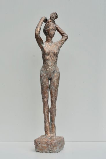 Skulptur "Pina - Leben" (2019), Bronze von Dagmar Vogt
