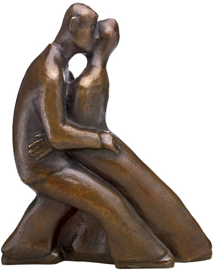 Skulptur "Blues" (2002), Bronze von Günter Grass