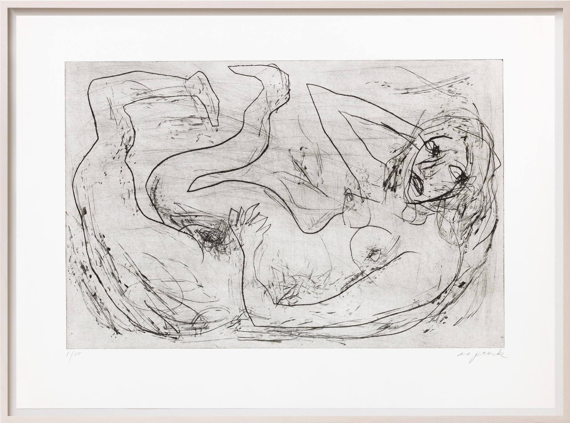 Bild "Akt mit krummen Beinen" (1987/88) von A. R. Penck