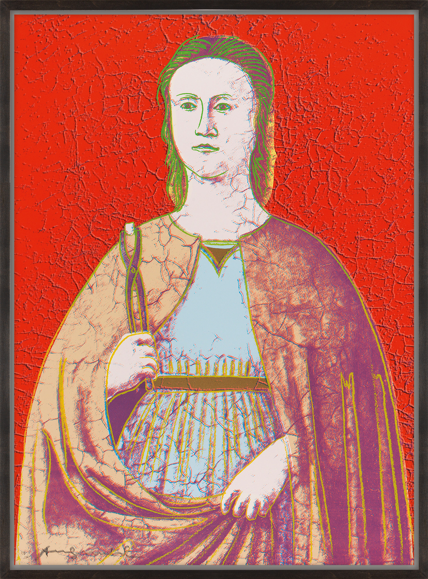 Bild "Saint Apollonia (rot)" (1984) von Andy Warhol