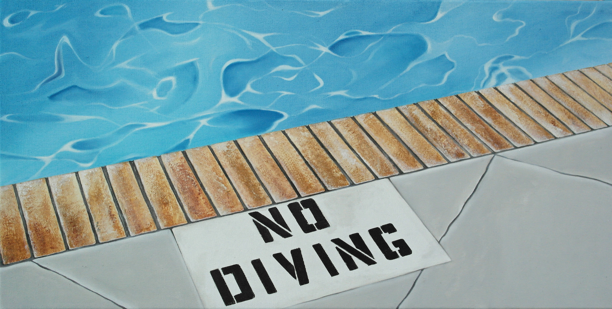 Bild "No diving" (2021) (Unikat) von Alex Krull