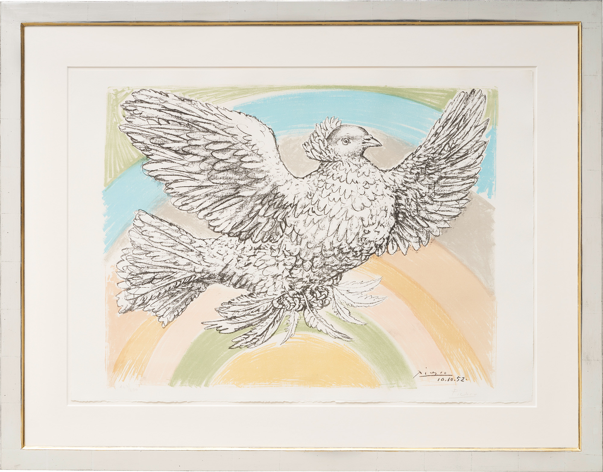Bild "La colombe à l'Arc en ciel" (1952) von Pablo Picasso