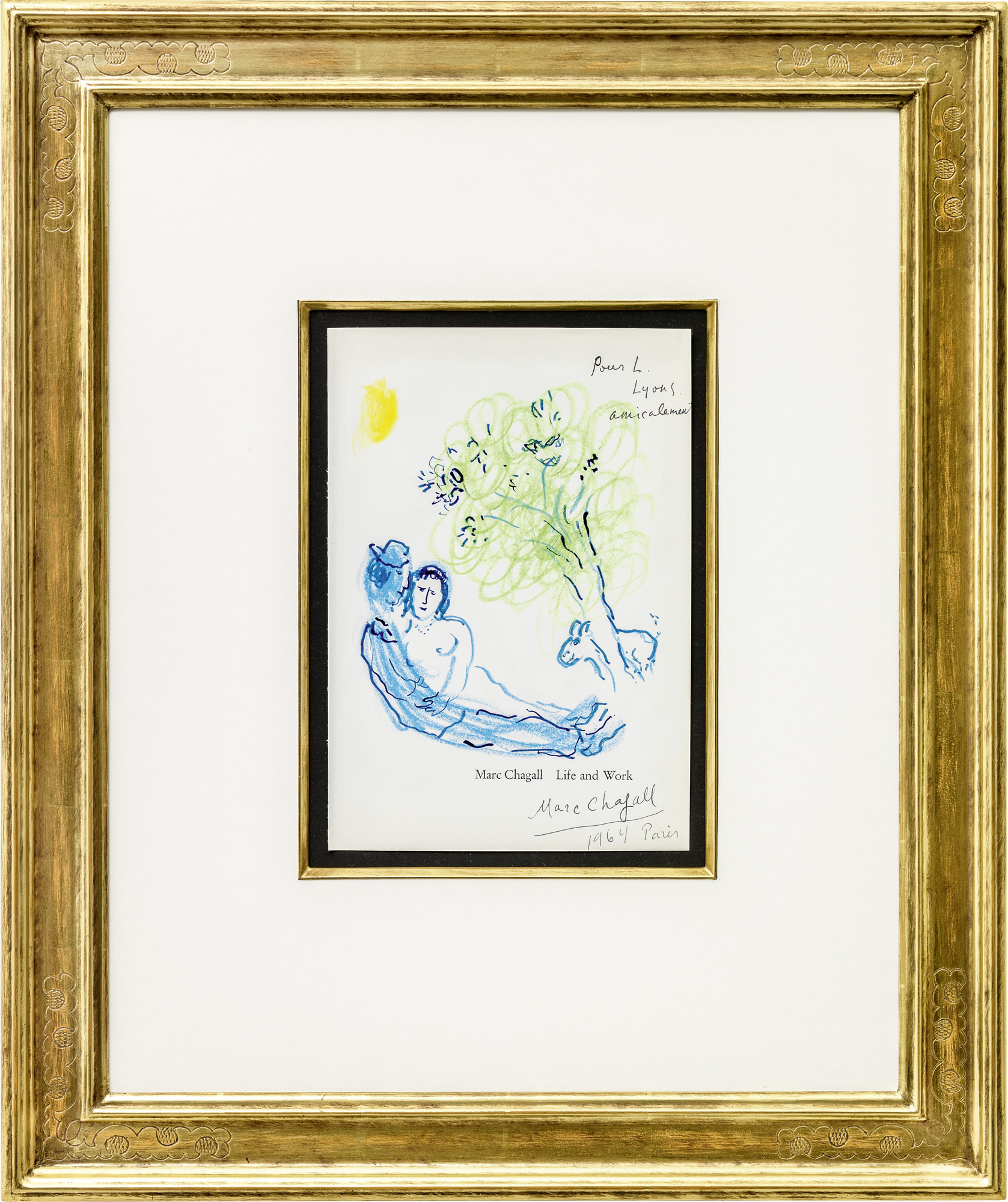 Bild "L'arbre amoureux" (1964) (Unikat) von Marc Chagall