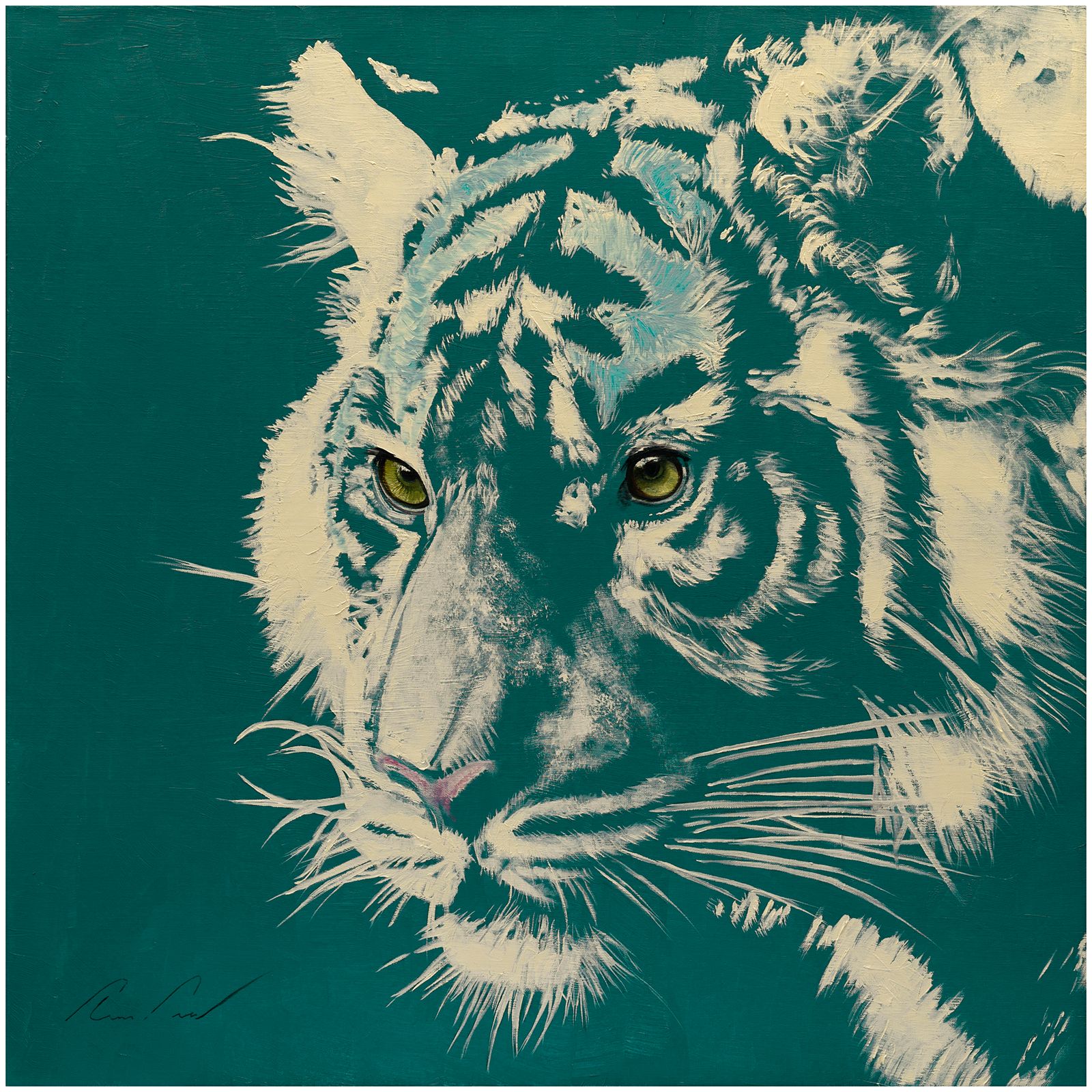 Bild "Serie Lichtblick | Tiger" (2021) (Unikat) von Lezzueck Coosemans