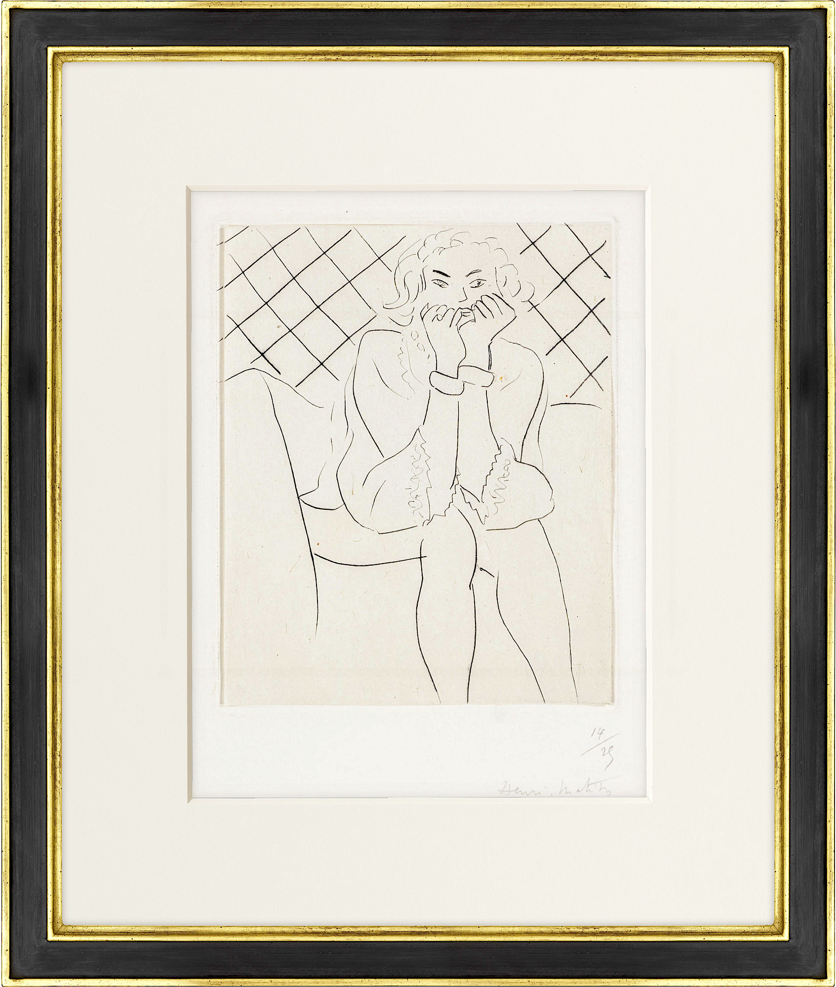 Bild "Figure assise mains au menton" (1929) von Henri Matisse