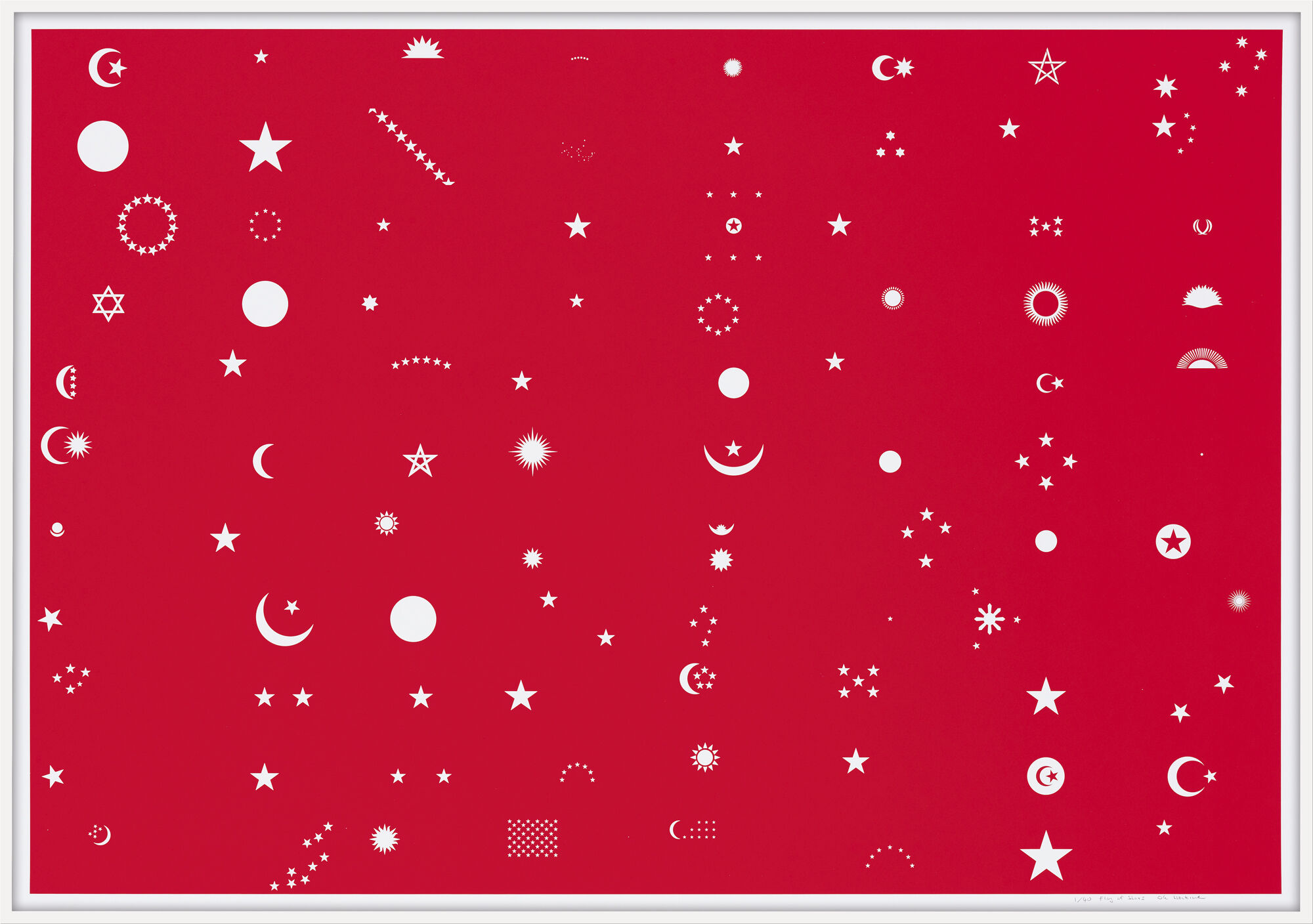 Bild "Flag of Stars (Sonne, Mond, Sterne)" (2016) von Ole Häntzschel