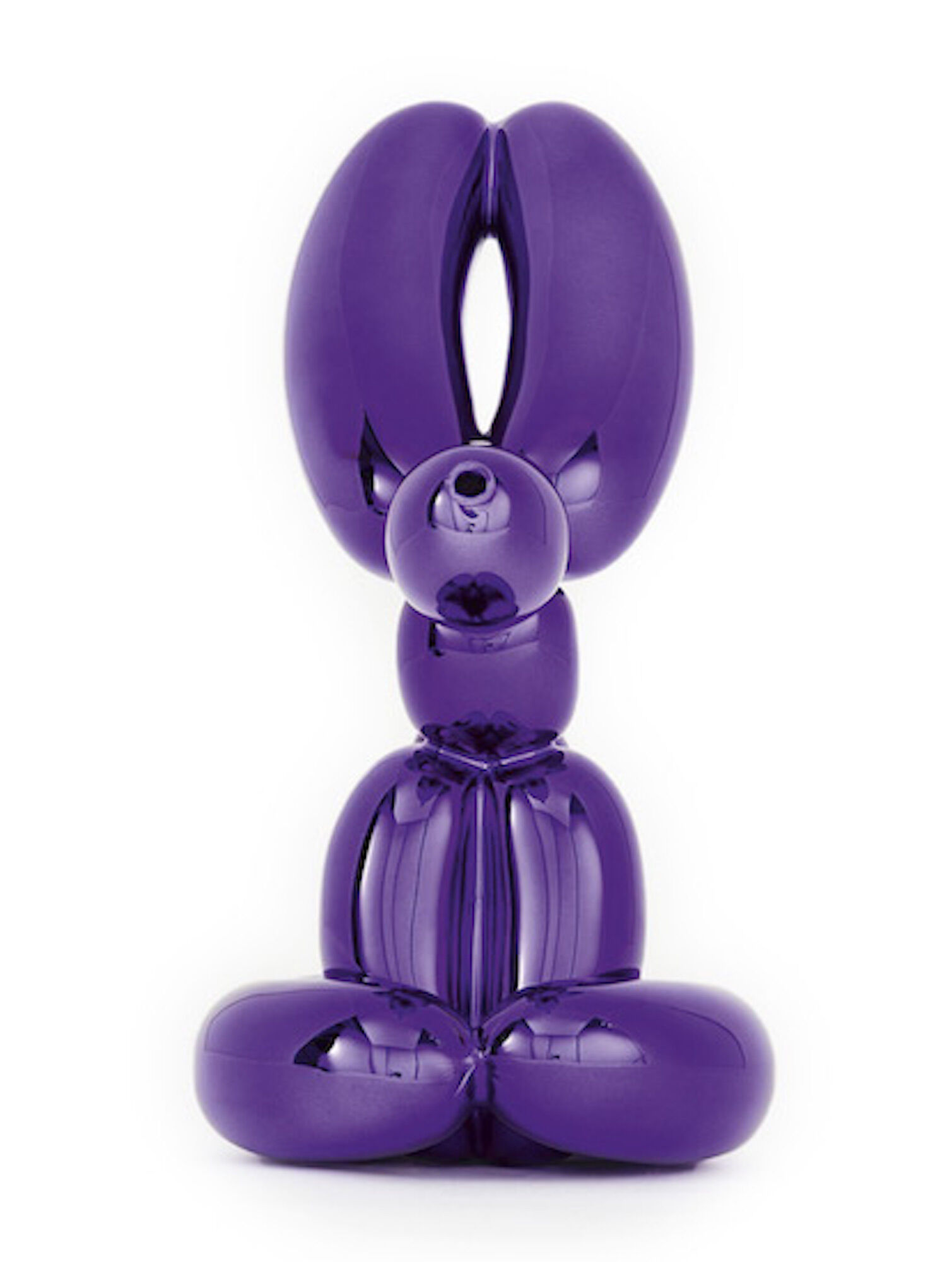 Sculpture "Balloon Rabbit (Violet)" (2019) by Jeff Koons