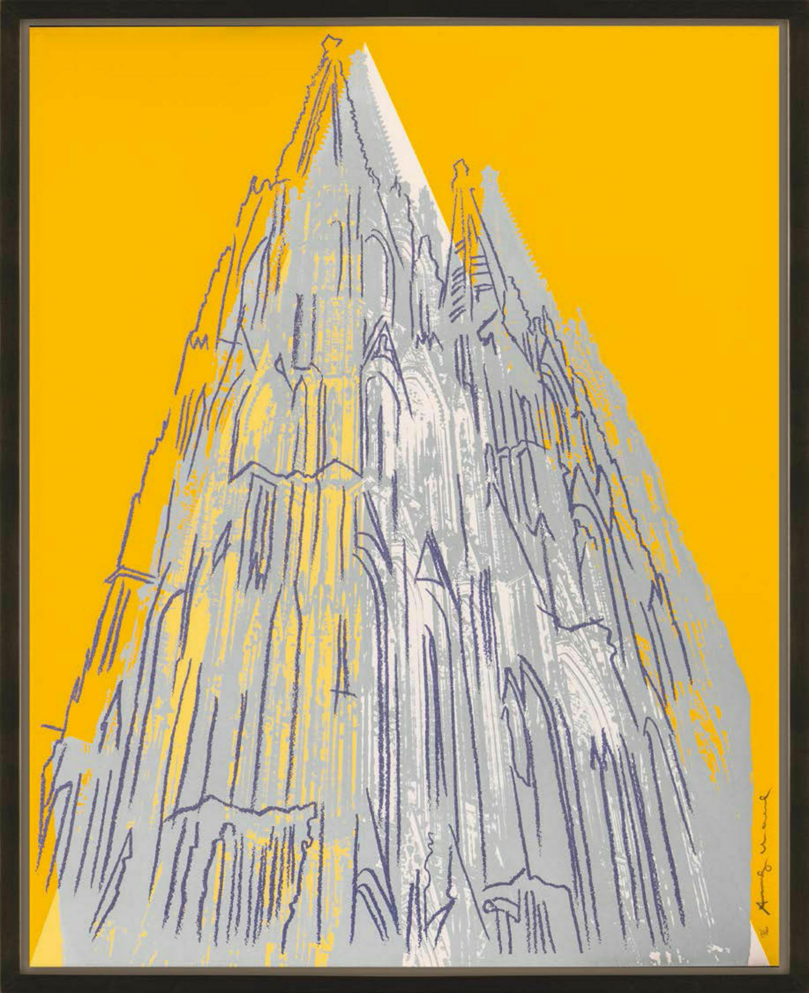 Picture "Cologne Cathedral II. 361-364" (1985), in a set by Andy Warhol