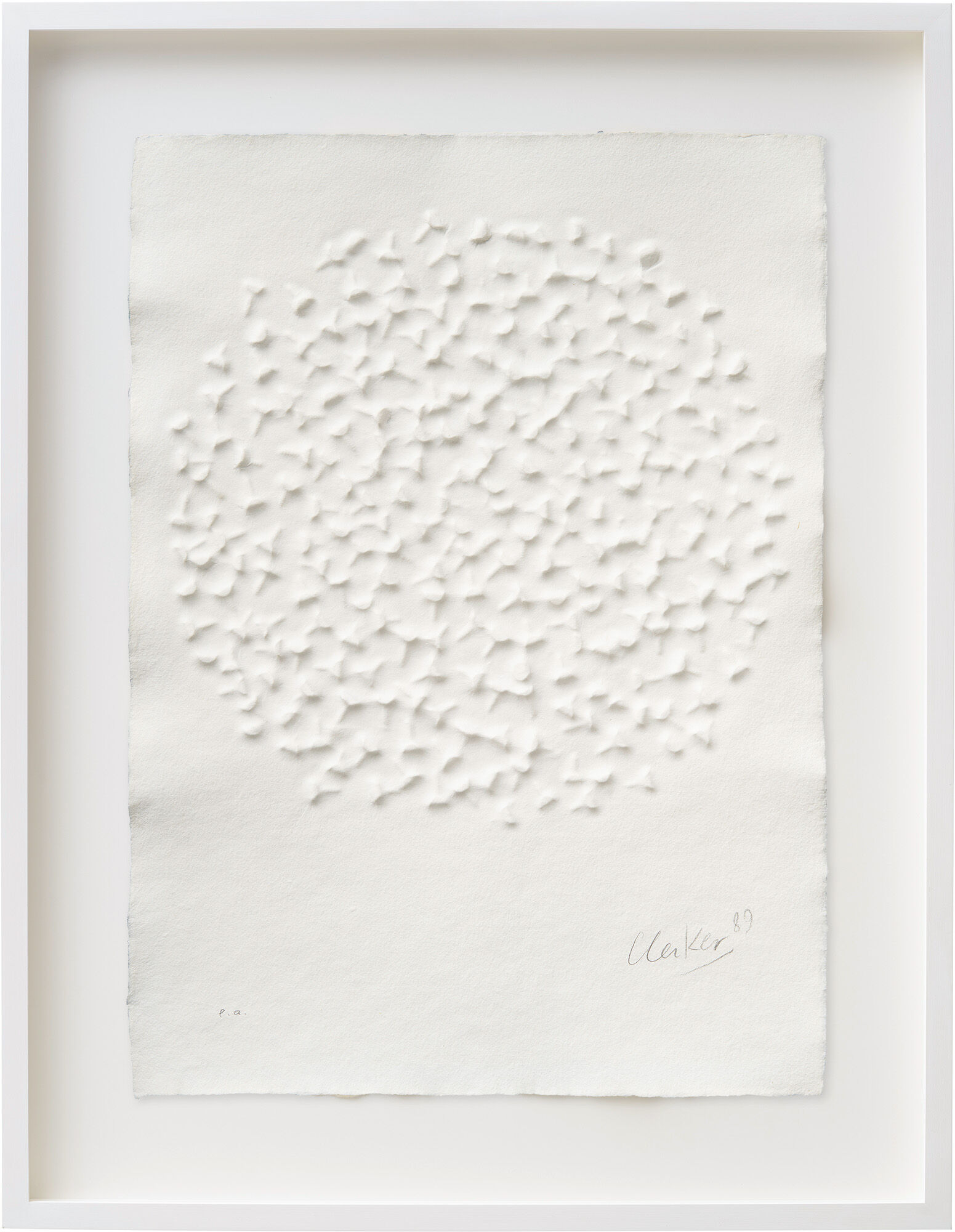 Bild "Weiße Wolke" (1989) von Günther Uecker