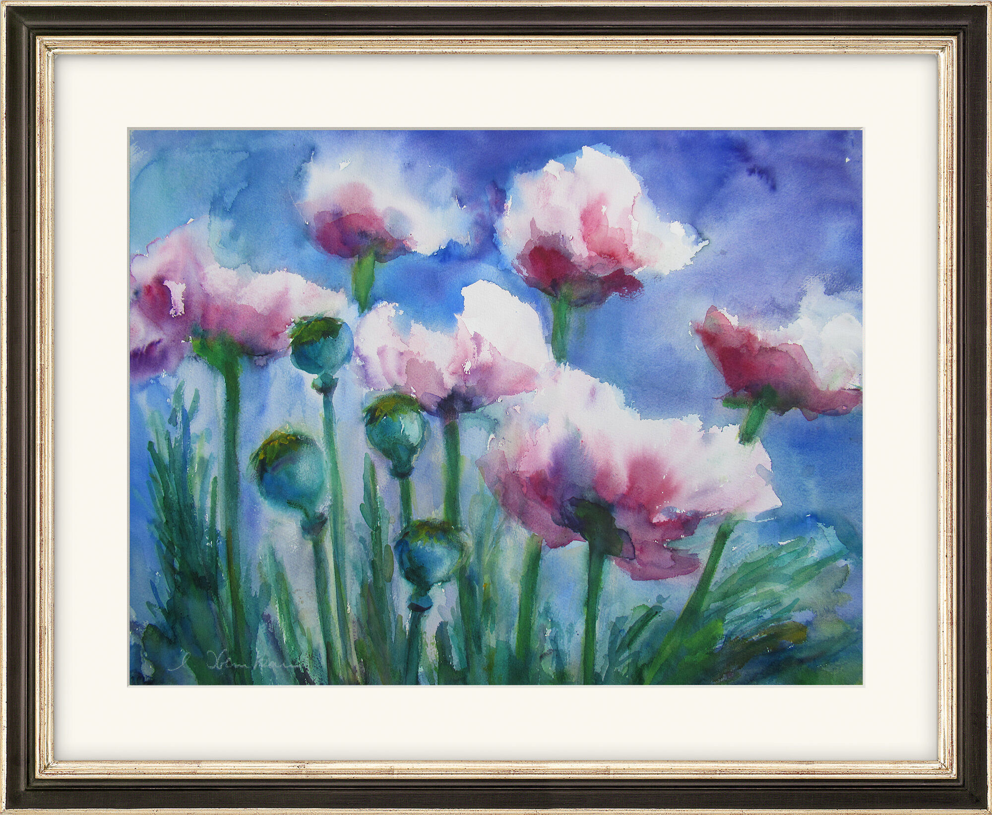 Picture "Poppies in the Wind" (2021) (Unique piece) by Christine Kremkau