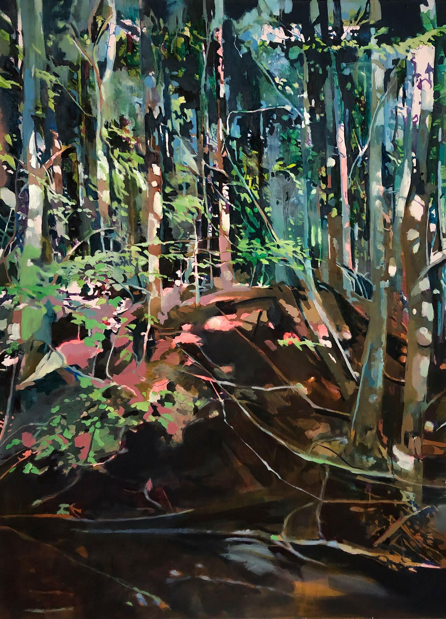 Picture "Young Forest" (2020) (Unique piece) by Gisela Krohn