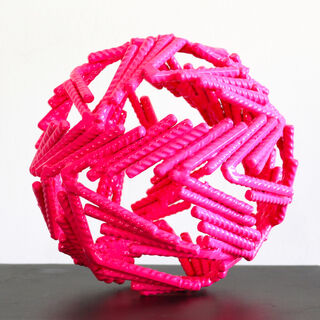 Sculpture "Sphère Petite Pink" (2025) (Pièce unique en série) de Christine Liebich