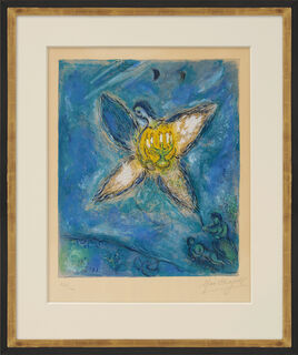 Picture "L'ange au chandelier" (1973) by Marc Chagall