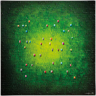 Picture "Serial Analogue Pixel Green" (2022) (Unique piece) by Danny Frede