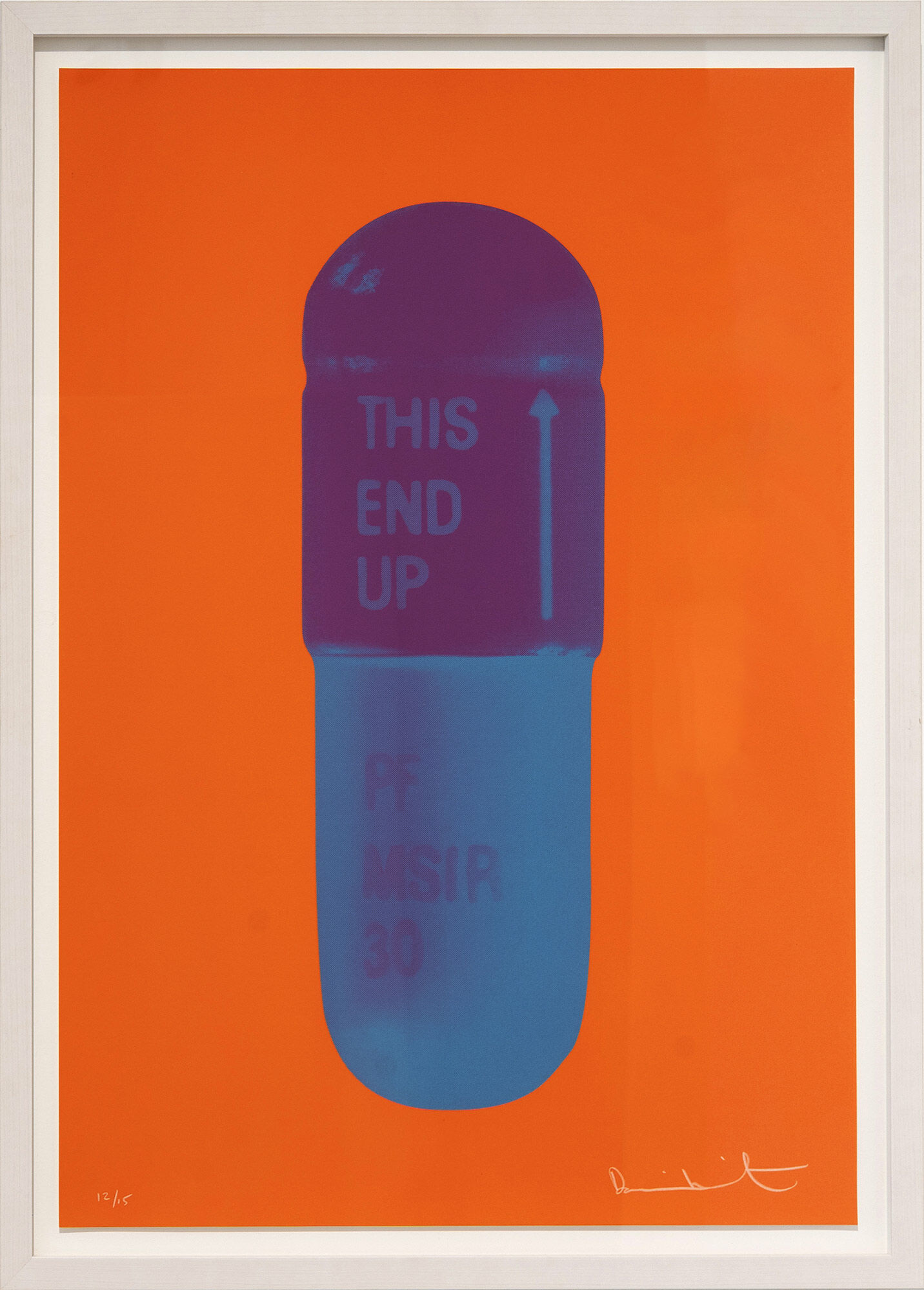 Bild "The Cure - Bright Orange/Orchid/Ari Force Blue" (2014) von Damien Hirst