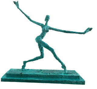 Skulptur "Rückblick" (2021), Bronze