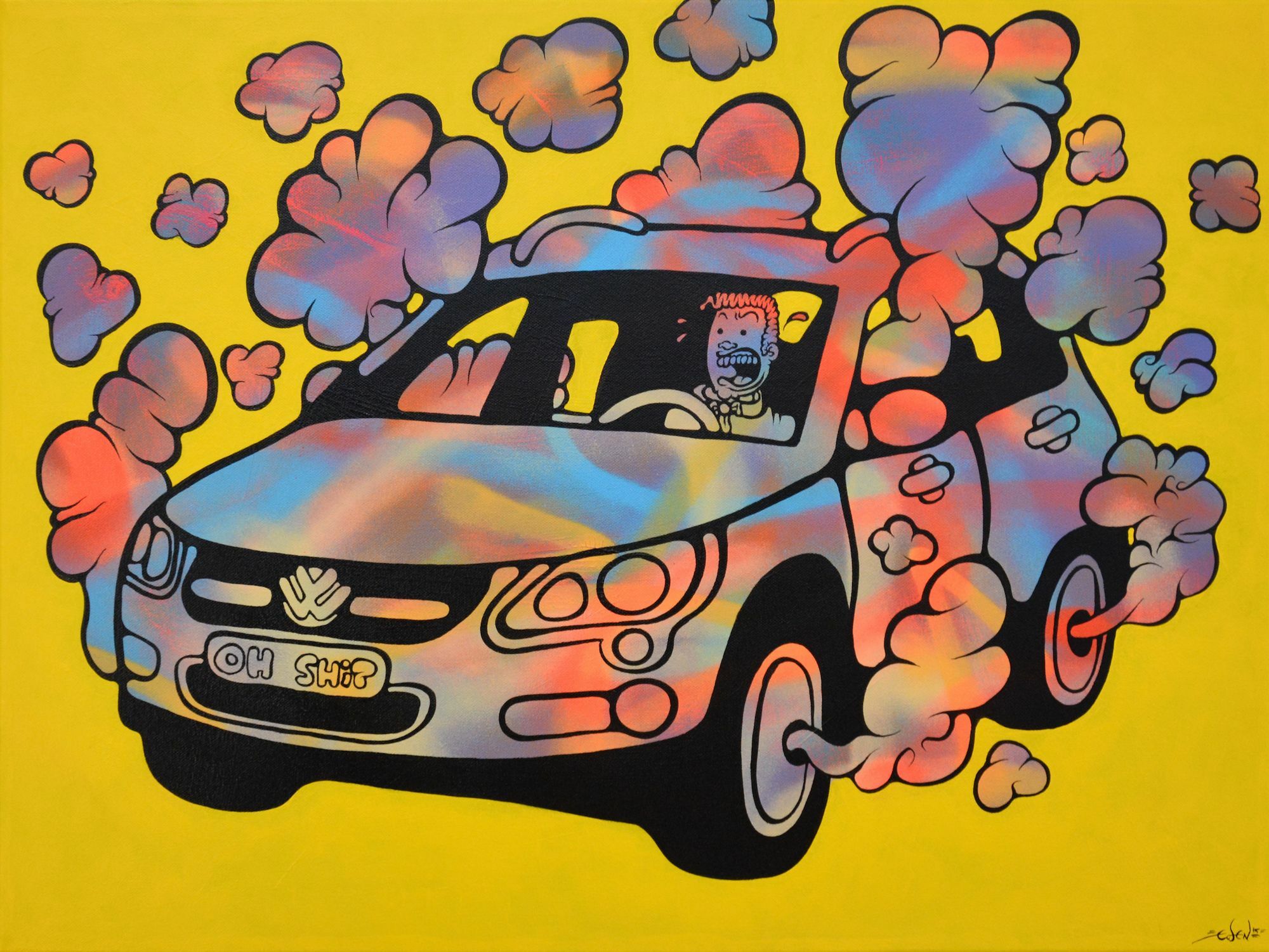 Bild "Gas Auto #2" (2015) (Unikat) von Ewen Gur