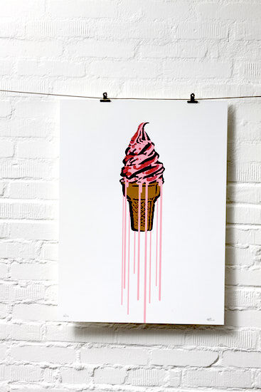 Bild "Pink Glitter Icecream" (2015) von ELIOT theSuper