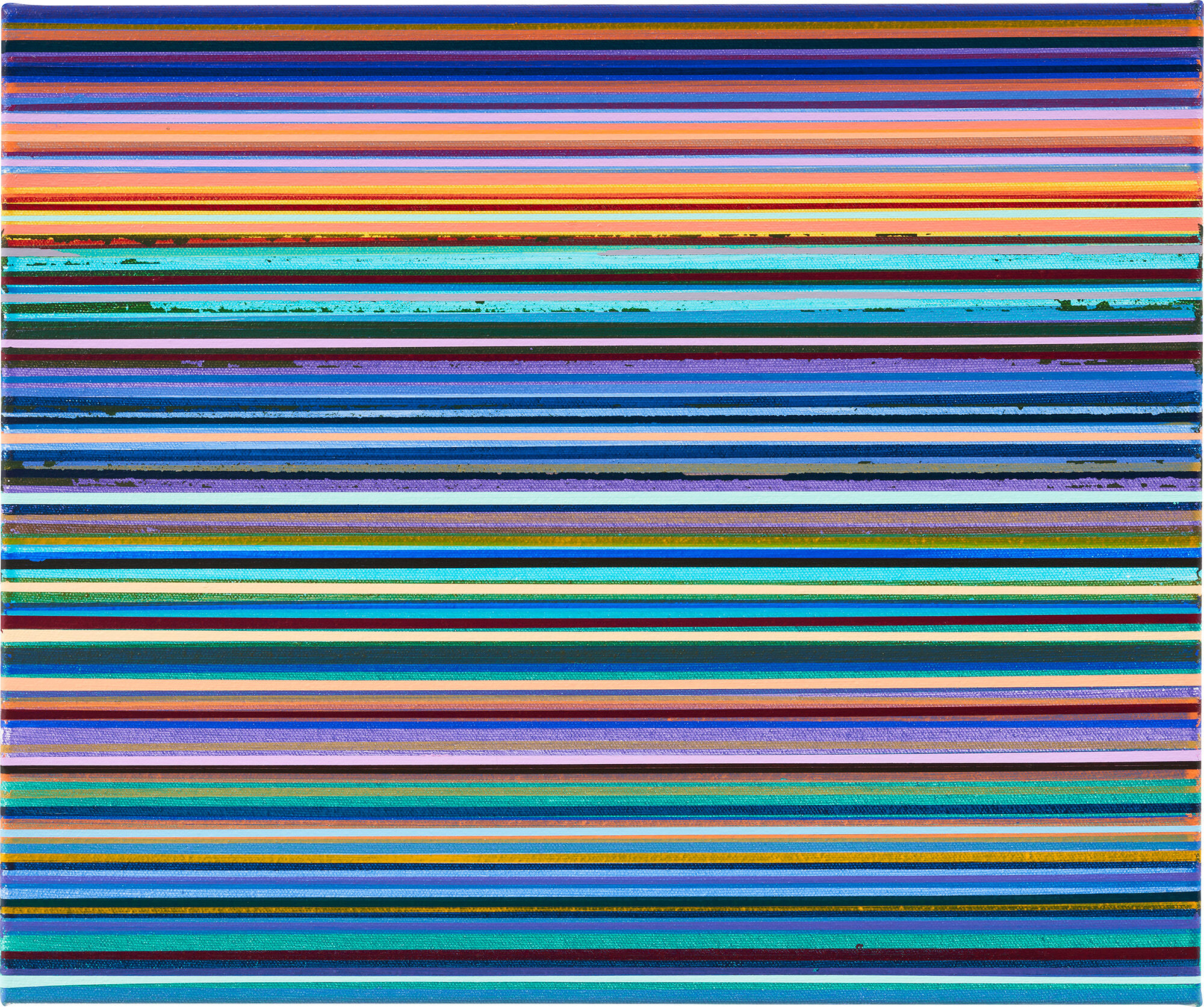 Bild "Broken Line Thin blue orange horizon" (2022) (Unikat) von Ruri Matsumoto