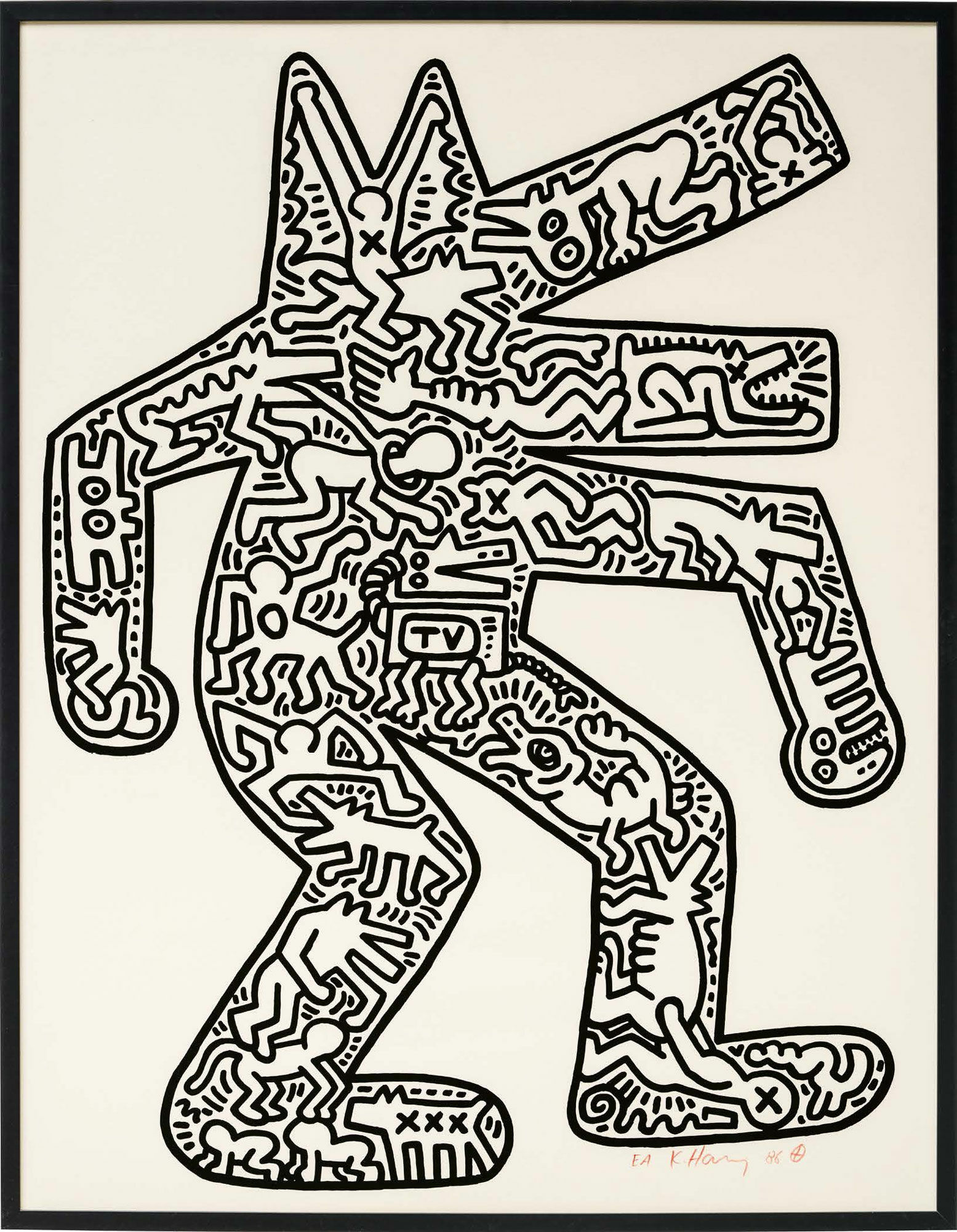 Picture "Dog" (1986) by Keith Haring