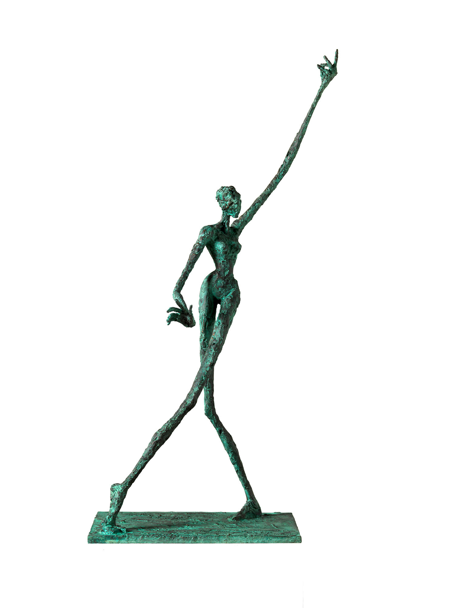Skulptur "Diagonal" (2017/2023), Bronze von Helge Leiberg