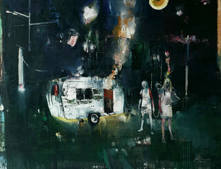 Tableau "Nuit d'été" (2024) (Pièce unique) de Christian Krieter