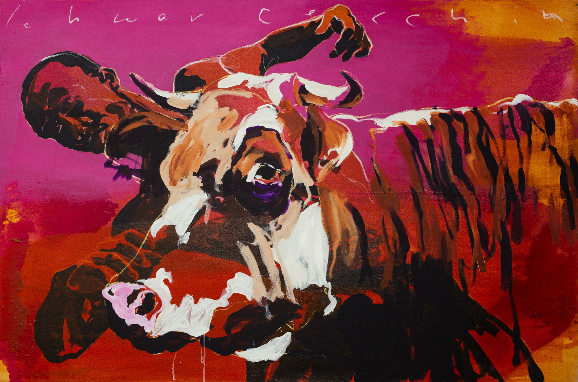 Picture "Dancer with Cow" (2020) (Unique piece) by Stephan Geisler