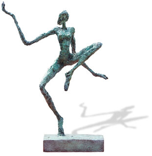 Skulptur "Frontal" (2023), Bronze von Helge Leiberg