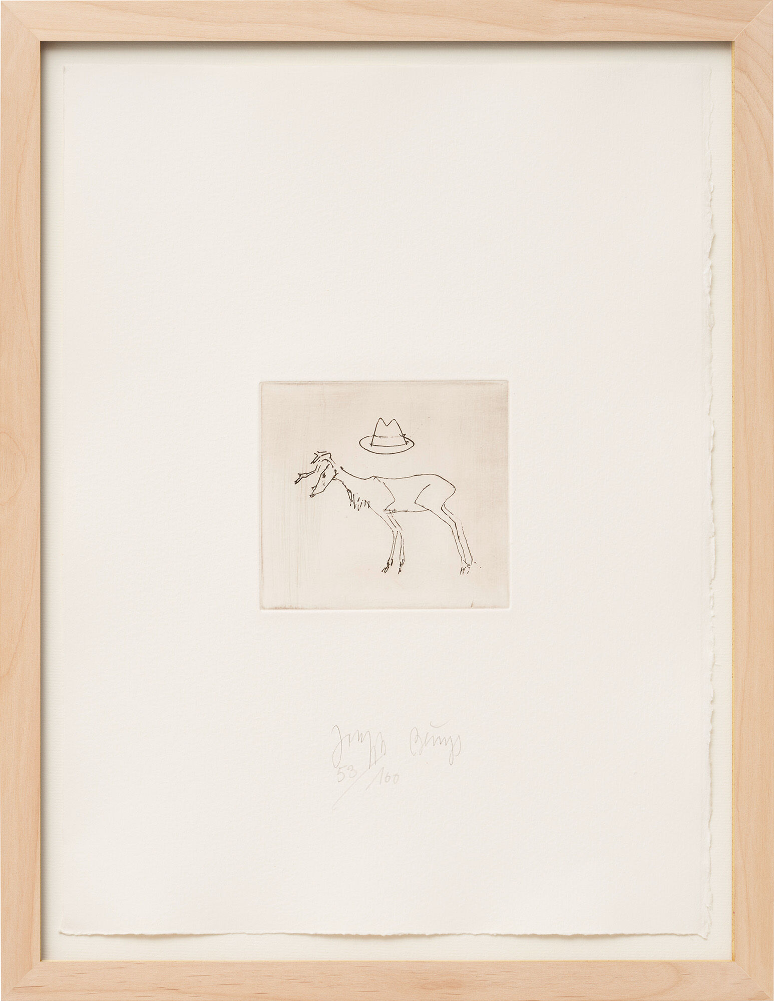 Bild "Hirsch und Hut" (1980/82) von Joseph Beuys