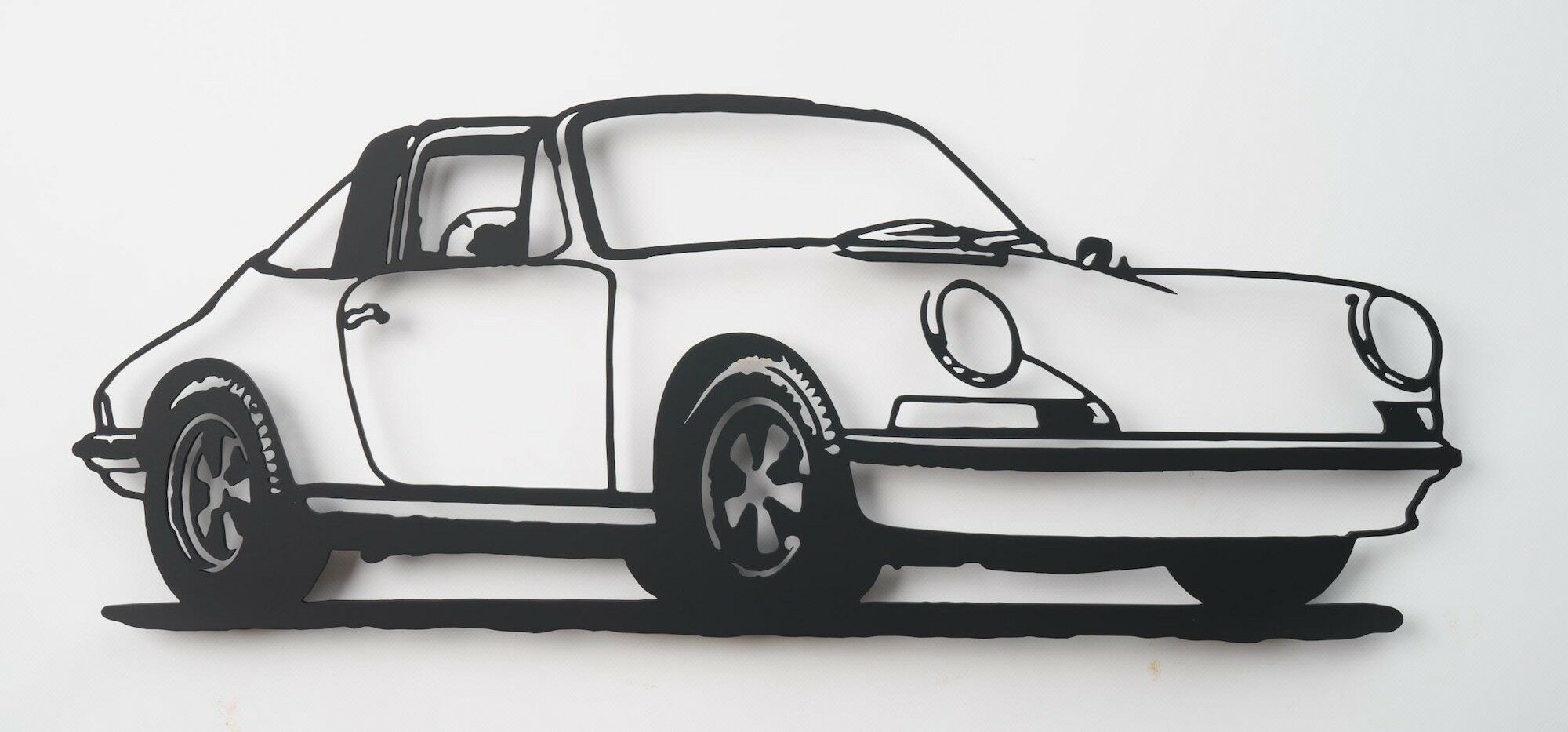 Wall object "Porsche 911 Targa (Black)" (2021) (Unique piece) by Jan M. Petersen
