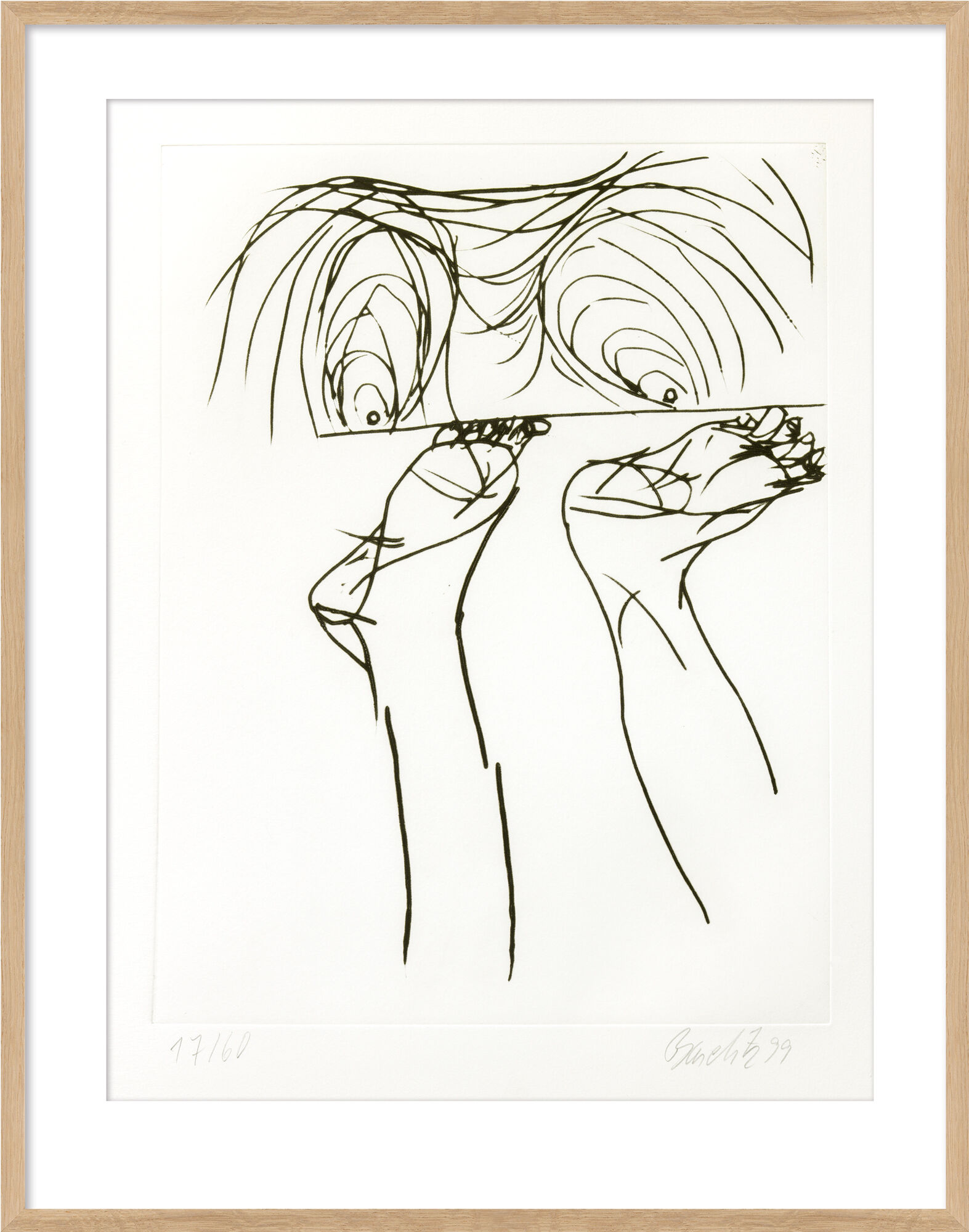 Picture "Untitled VI." from the portfolio "Signs" (1999/2000) by Georg Baselitz