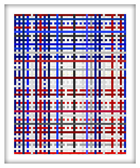 Bild "Komposition in Blau, Weiß, Rot (2)" (2014), Exklusiv-Edition für ARTES von Andreas Lutherer