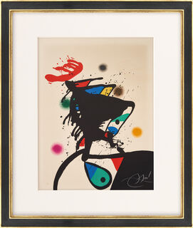 Picture "Le Prince au Chapeau de Fer" (1975) by Joan Miró