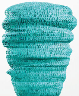 Skulptur "Type Face Grün" (2021), Bronze von Tony Cragg