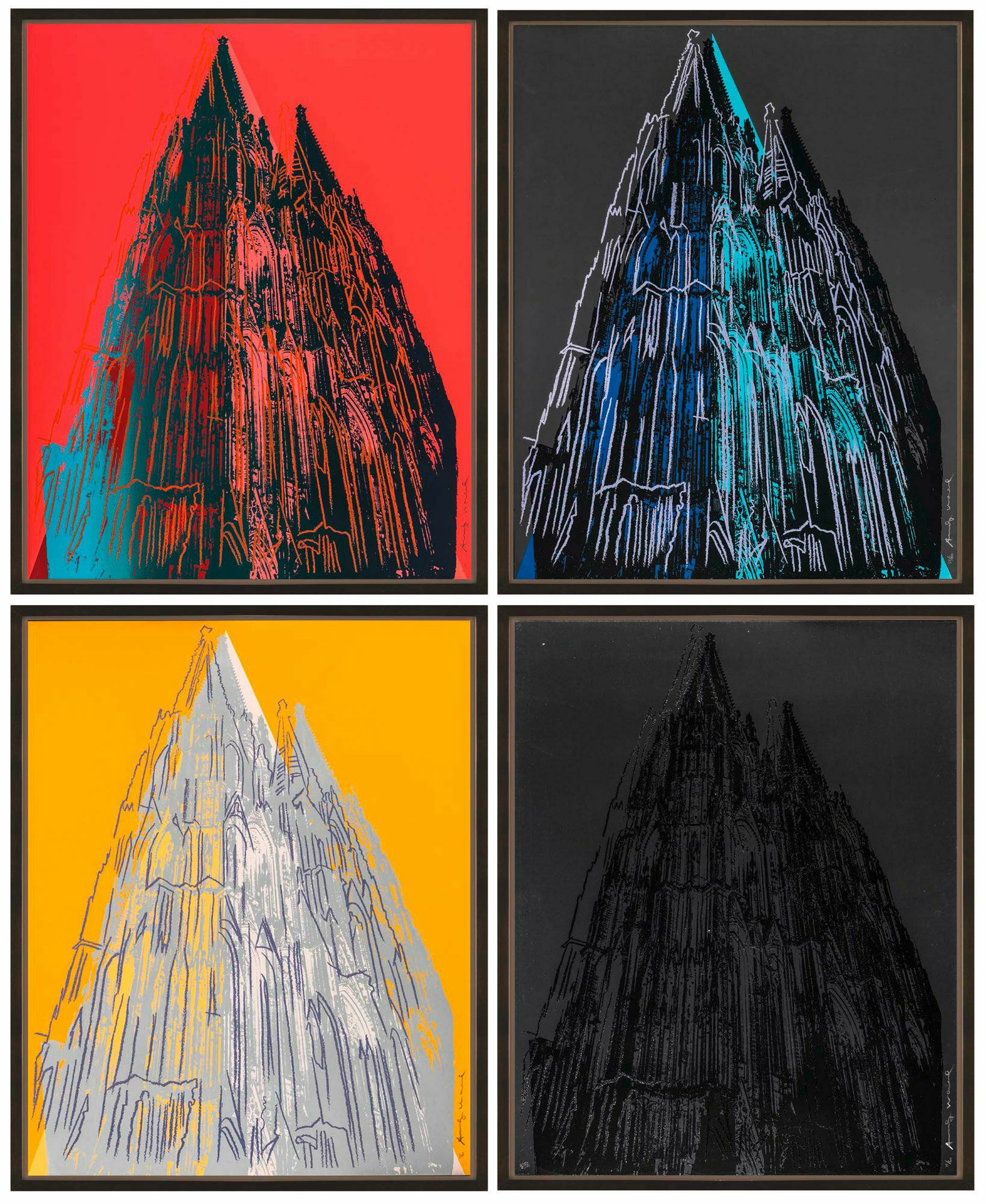 Bild "Cologne Cathedral II. 361-364" (1985), im Set von Andy Warhol
