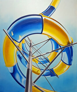 Picture "Slide Blue-Yellow" (2024) (Unique piece) by Alex Krull