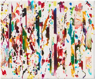 Bild "Dropping Line shining color and space #4" (2025) (Unikat)