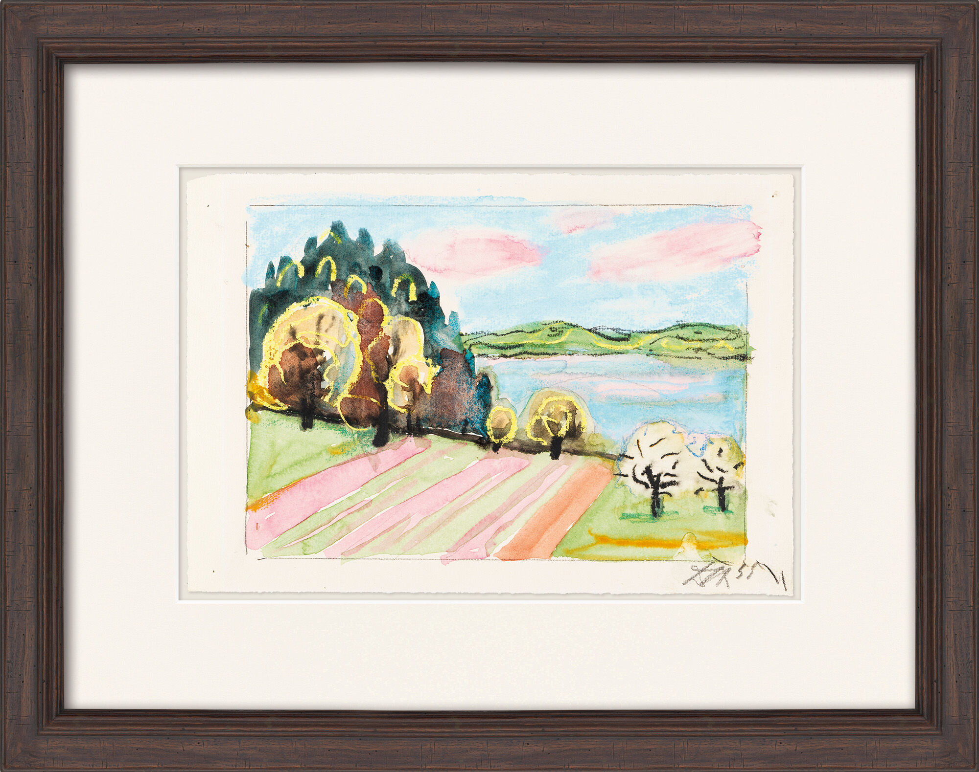 Picture "Lake Constance - Farmland" (1955) (Unique piece) by Otto Dix