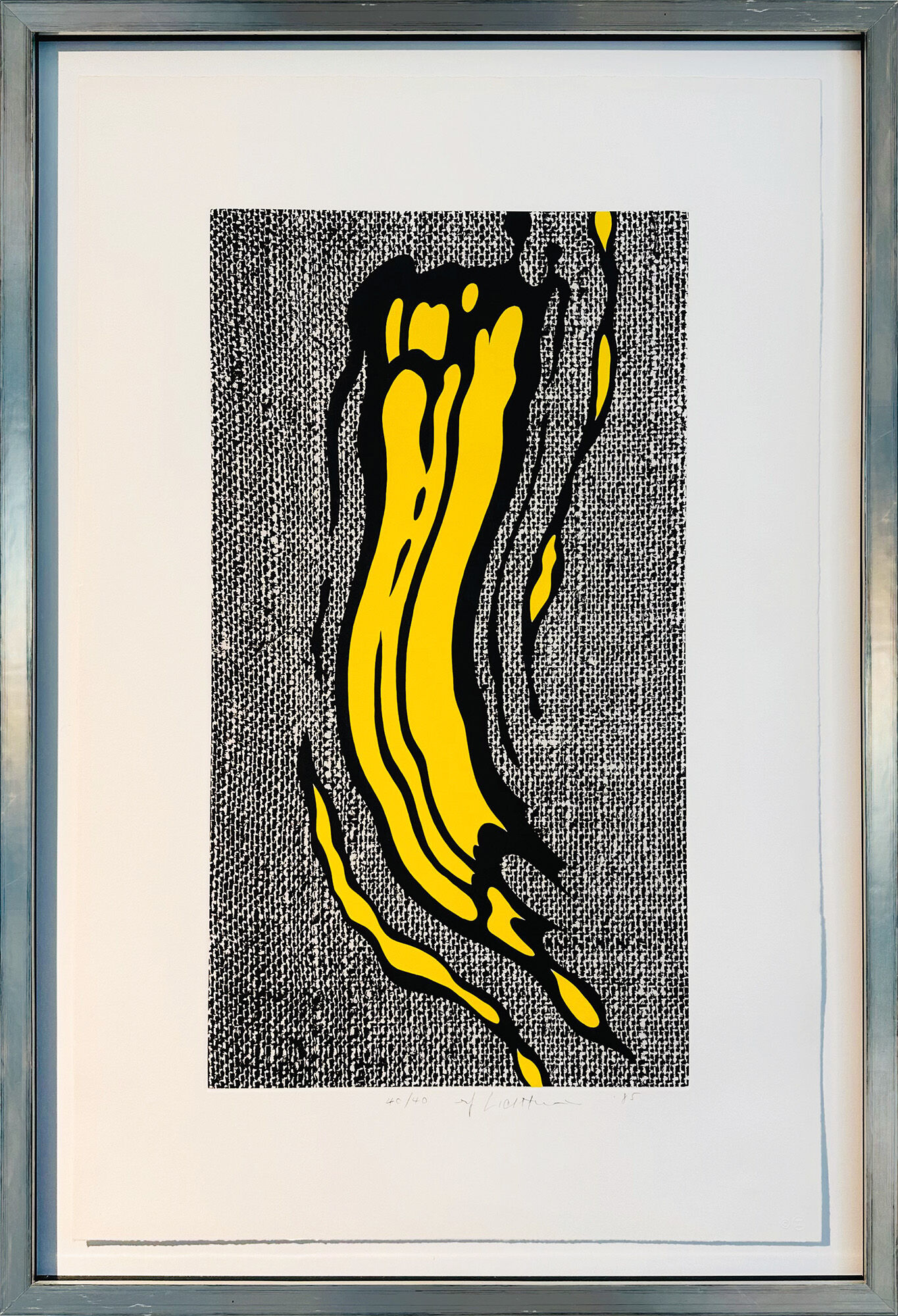Picture "Yellow Brushstroke" (1985) by Roy Lichtenstein