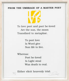Bild "Love poem (gelb) aus "The Book of Love"" (1996) von Robert Indiana