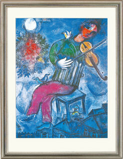 Bild "Le Violoniste Bleu" (1947), gerahmt