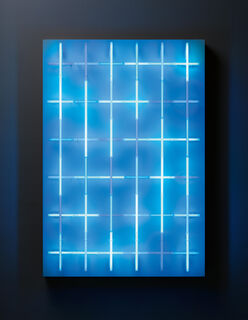 Wandobjekt "Criss Cross, 6 x 6 (Winter)" (2019) (Unikat) von Albert Hien
