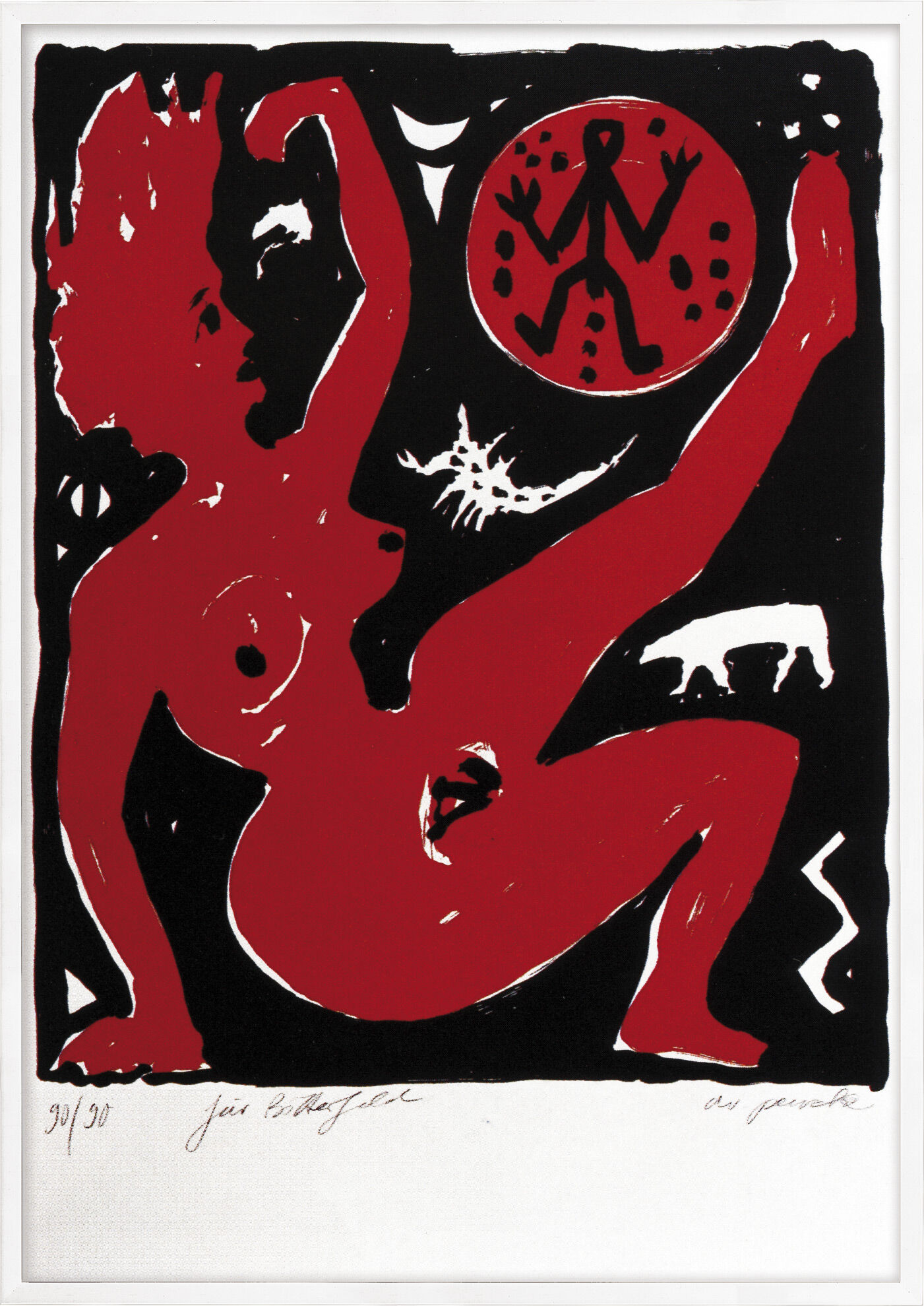 Bild "Für Bitterfeld" (1990) von A. R. Penck