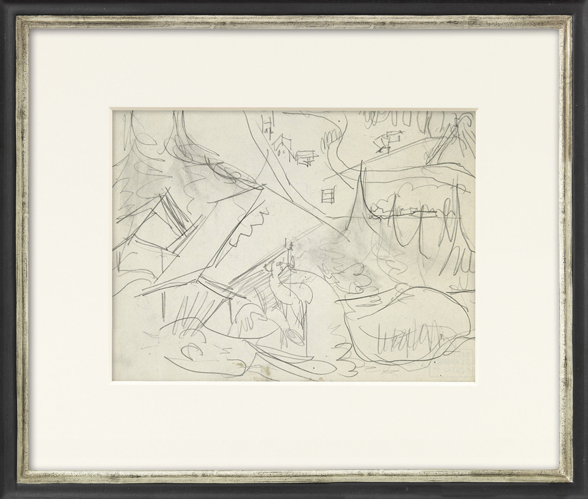 Bild "Blick von der Stafelalp ins Tal" (um 1919) (Unikat) von Ernst Ludwig Kirchner