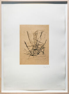 Bild "Ohne Titel Blatt 17 der Mappe Bäume" (1974/75) von Georg Baselitz