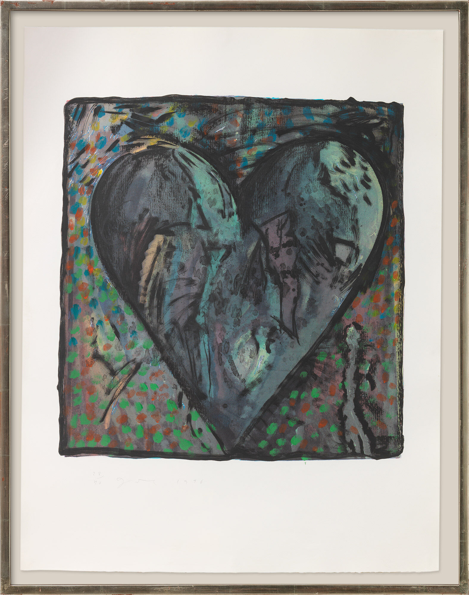 Picture "The Hand-Coloured Viennese Hearts VI" (1990) by Jim Dine
