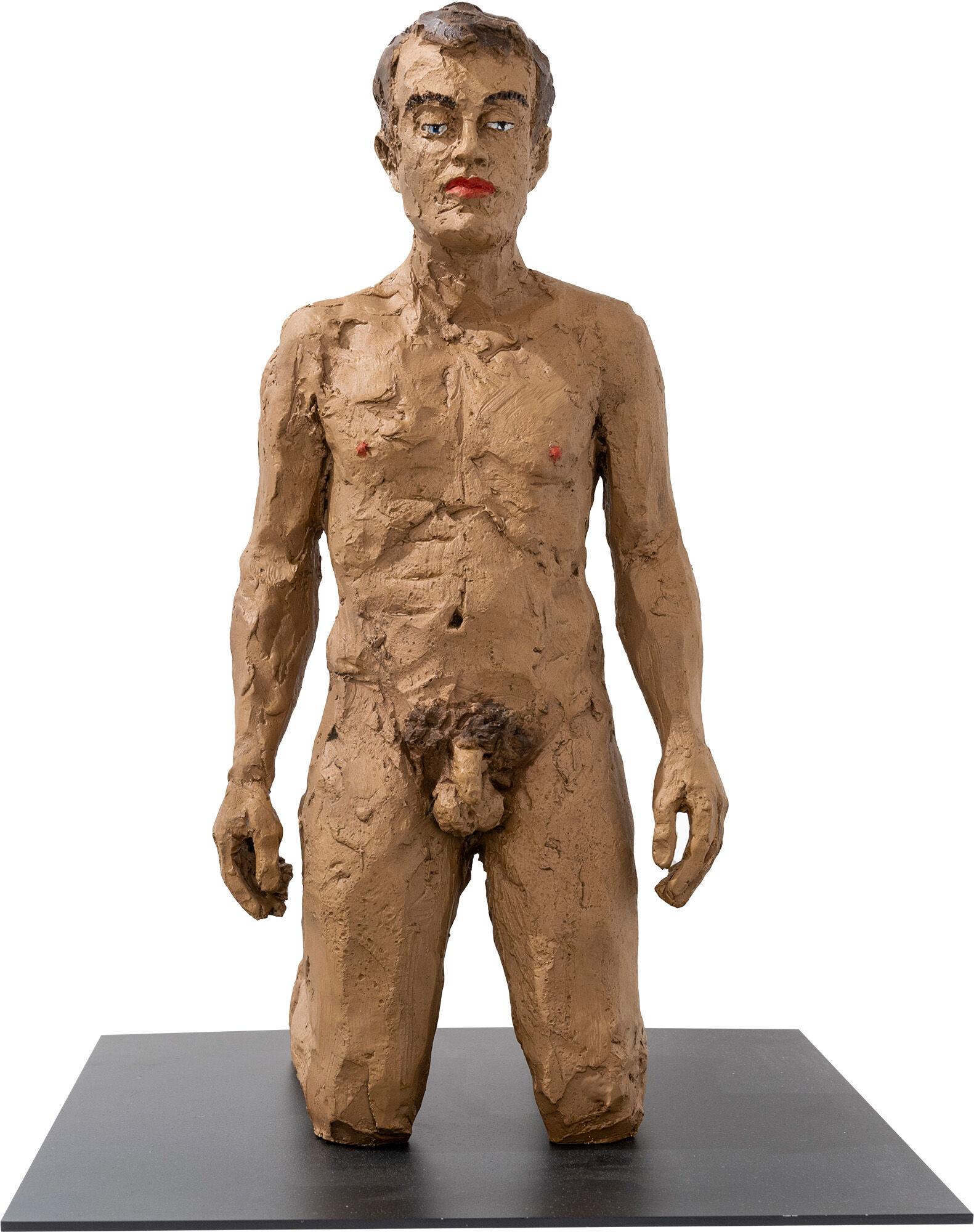 Sculpture "Kneeling Man" (2012), bronze by Stephan Balkenhol