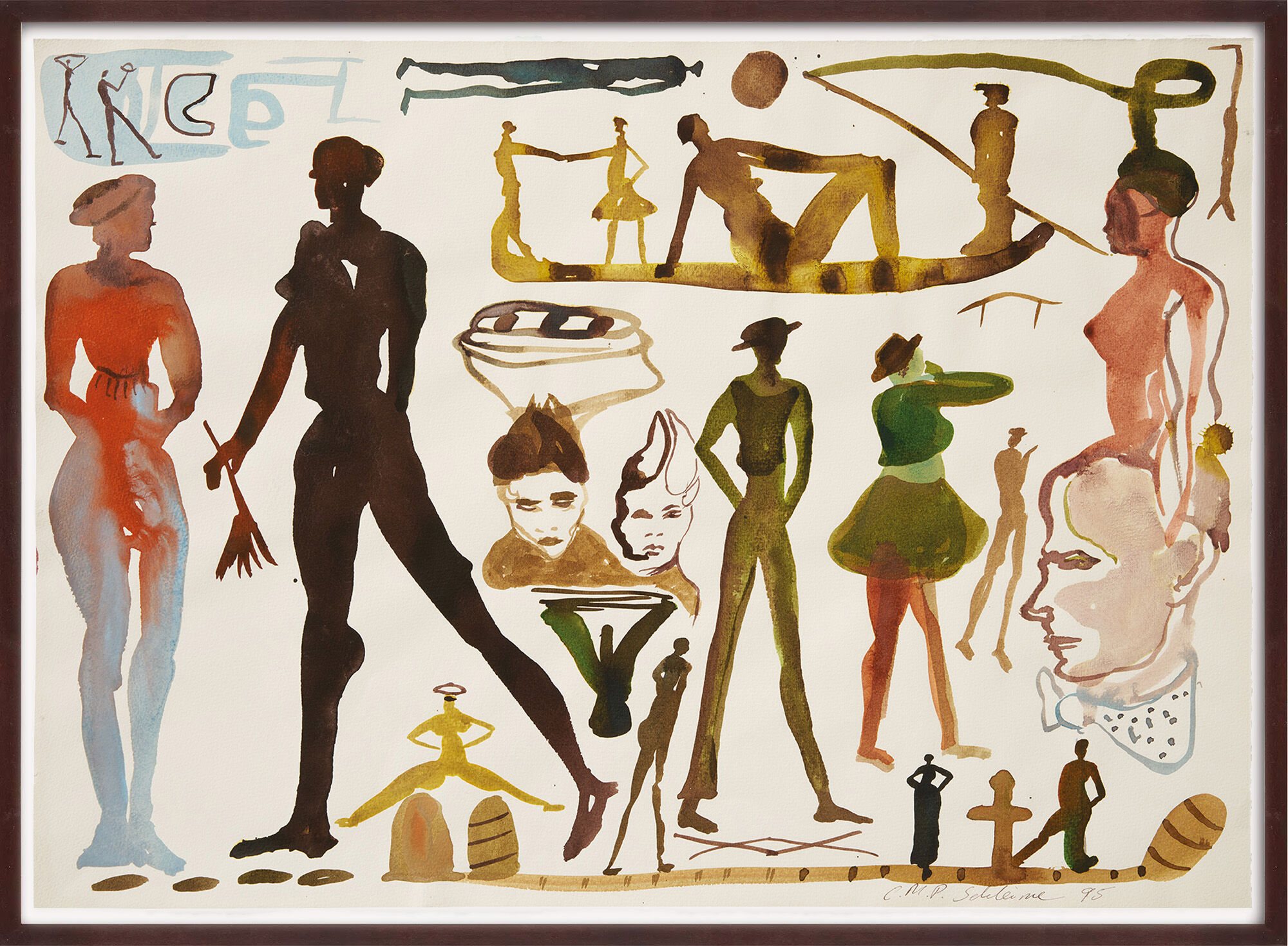 Picture "Friendship (1051)" (1995) (Unique piece) by Cornelia Schleime